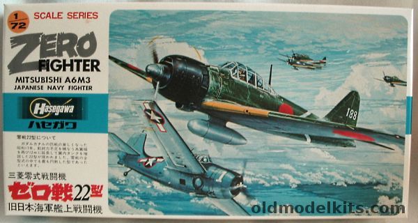 Hasegawa 1/72 Mitsubishi A6M3 Type 22 Zero - 18th / 202nd / 251st, A4 plastic model kit